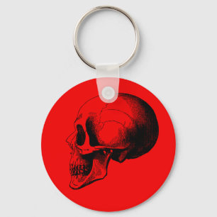 Porte-clés Porte - clé crâne rouge