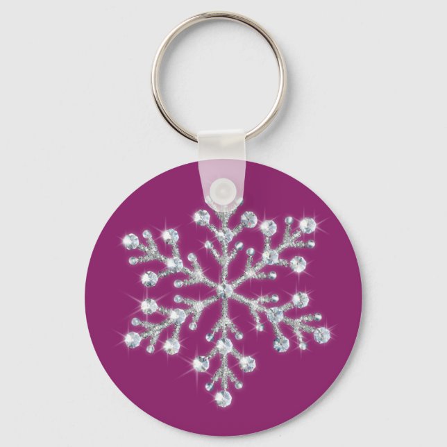 Porte-clés Porte - clé Crystal Snowflake (Recto)
