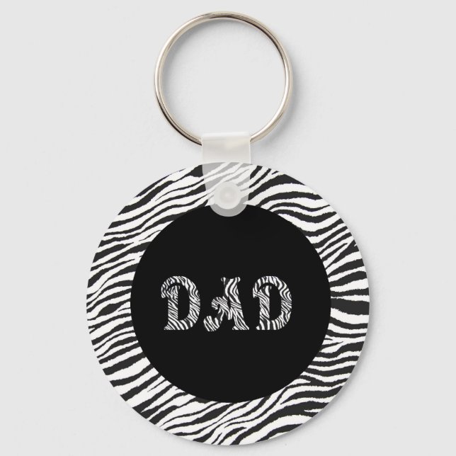 PORTE-CLÉS PORTE - CLÉ DAD -ZEBRA FRAME (Recto)