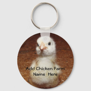 Porte-clés Porte - clé d'agriculteur de poulet avec le