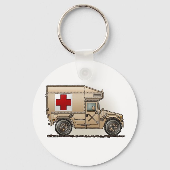Porte-clés Porte - clé d'ambulance militaire de la Croix-Roug (Recto)