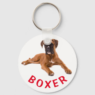 Porte-clés Porte - clé d'amour rouge chien chiot boxer