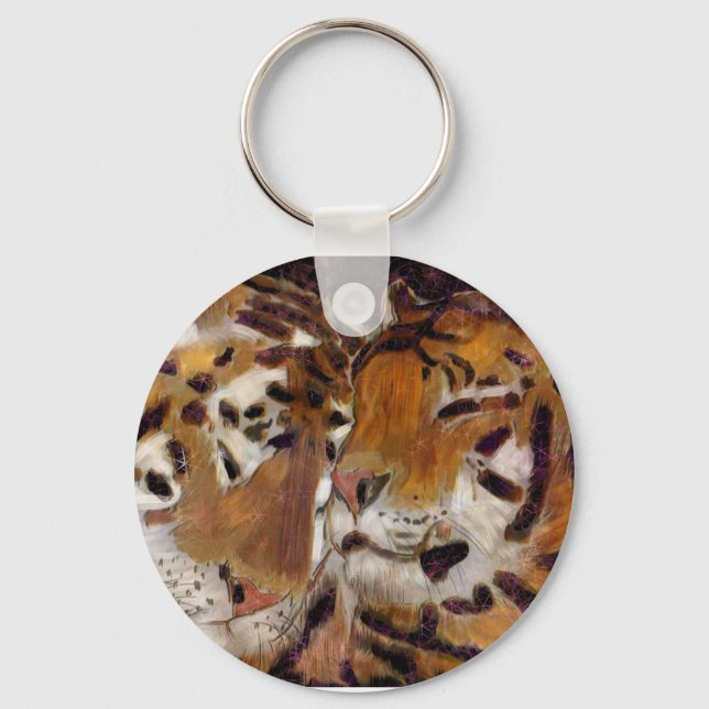 Porte-clés porte - clé d'amour tigre (Recto)