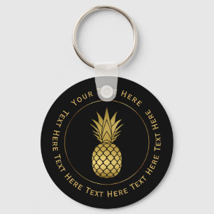 Porte-clés Porte - clé d'ananas de Faux Gold 