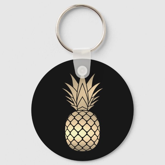 Porte-clés Porte - clé d'ananas Faux Gold (Recto)