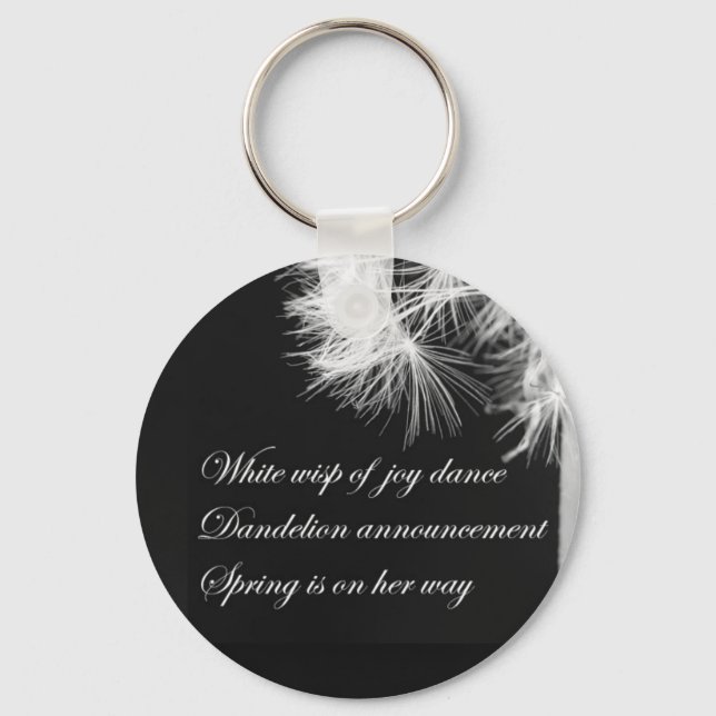 Porte-clés Porte - clé Dandelion Haiku (Recto)