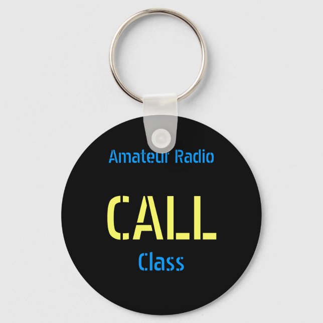 Porte-clés Porte - clé d'appel radio amateur (Recto)