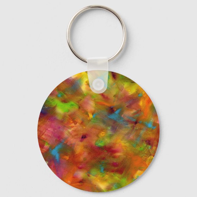 Porte-clés Porte - clé d'aquarelle arc-en-ciel (Recto)