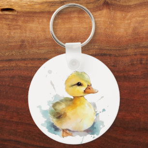 Porte-clés Porte - clé d'aquarelle pour canard bébé