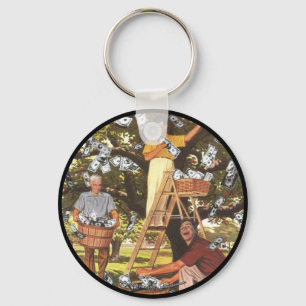 Porte-clés Porte - clé d'arbre d'argent