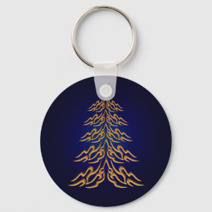 Porte-clés Porte - clé d'arbre de Noël de Bell bleu