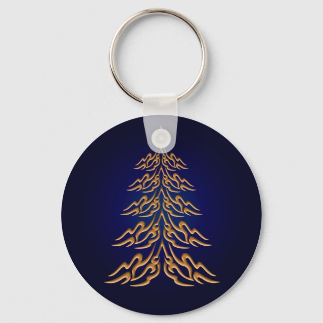 Porte-clés Porte - clé d'arbre de Noël de Bell bleu (Recto)