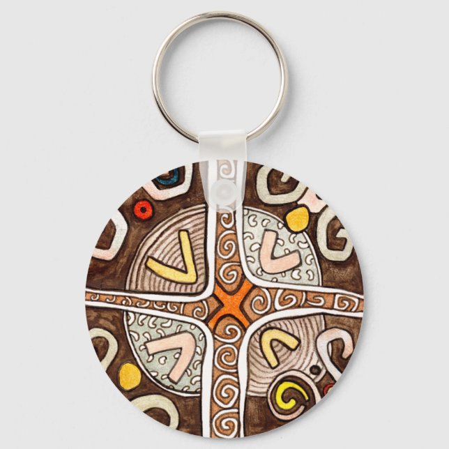 Porte-clés Porte - clé d'art africain (Recto)