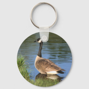 Porte-clés Porte - clé d'art animal d'oie du Canada
