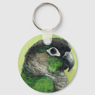Porte-clés "Porte - clé d'art d'oiseau de Cheeked Conure