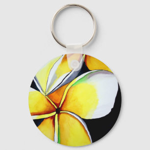 Porte-clés Porte - clé d'art floral Frangipani