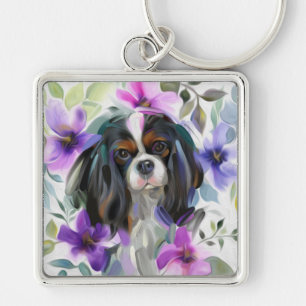 Porte-clés porte - clé d'art pour chiens de Tricolor cavalie