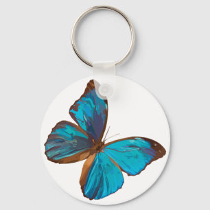 Porte-clés Porte - clé de base du papillon bleu Iridescente