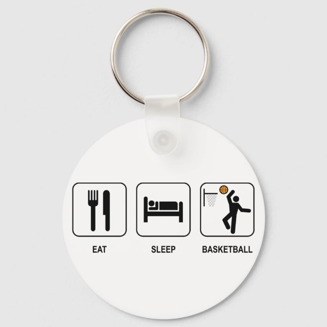 Porte-clés Porte - clé de basket-ball du sommeil (Recto)