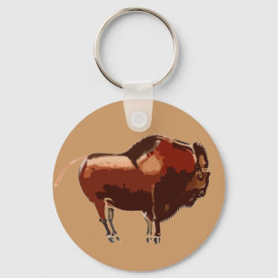 Porte-clés Porte - clé de bison peint