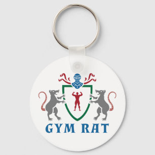 Porte-clés Porte - clé de blason de rat de gymnase