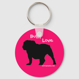 Porte-clés Porte - clé de bouledogue d'amour de despote
