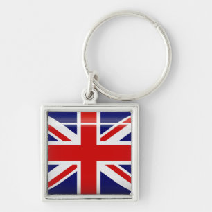Porte-clés Porte - clé de bouton de drapeau du Royaume-Uni