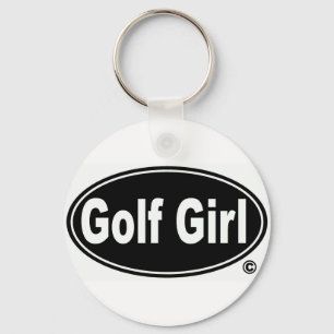 Porte-clés Porte - clé de bouton de fille de golf
