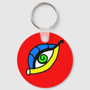 Porte-clés porte - clé de boutons de style oeil