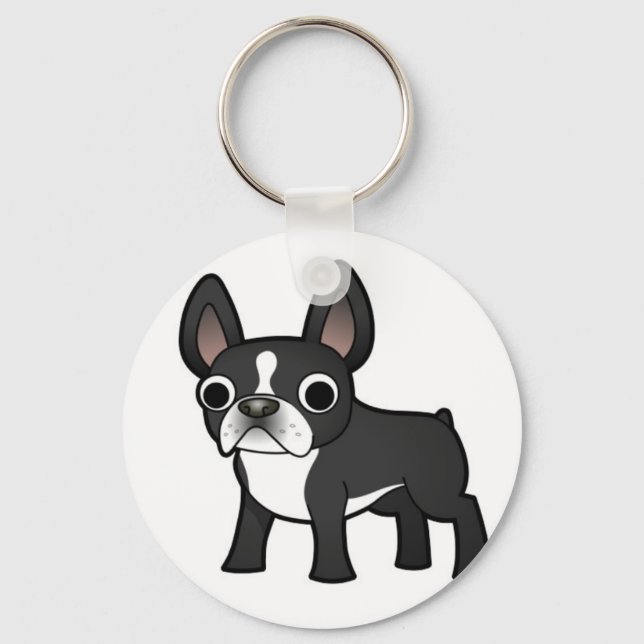 Porte-clés porte - clé de bulldog français (Recto)