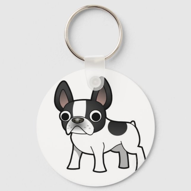 Porte-clés porte - clé de bulldog français (Recto)