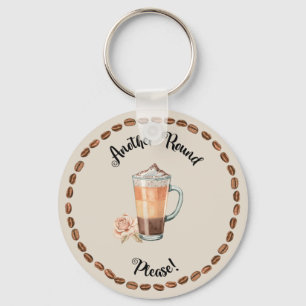 PORTE-CLÉS PORTE - CLÉ DE CAFÉ ROND FUNNY