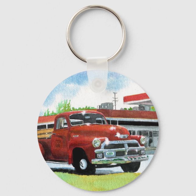 Porte-clés porte - clé de camion antique 1954 (Recto)