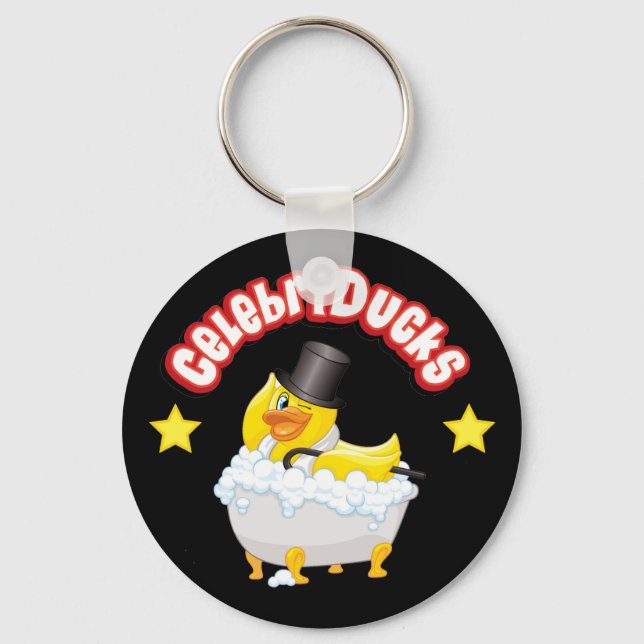 Porte-clés Porte - clé de canard en caoutchouc CelebriDucks (Recto)