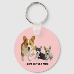 Porte-clés Porte - clé de cancer du sein de corgi de Gallois