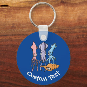 Porte-clés Porte - clé de caricatures de calmar