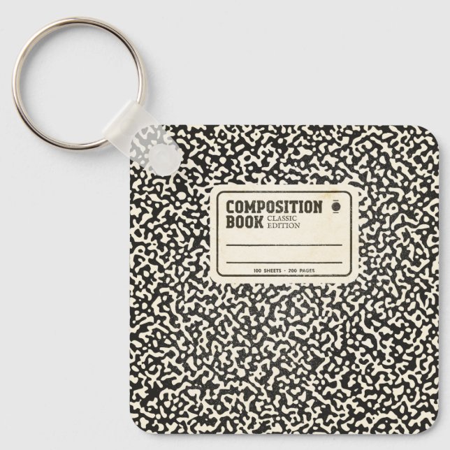 Porte-clés Porte - clé de Carnet de composition noire (Recto)
