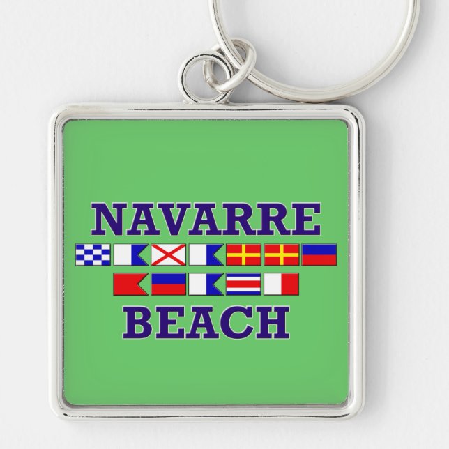 Porte-clés Porte - clé de carré de plage de la Navarre (Devant)