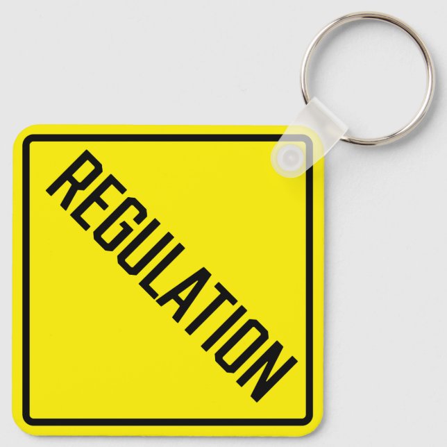 Porte-clés Porte - clé de Carré métallique de régulation (Dos)