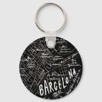 Porte - clé de carte de Barcelone Espagne
