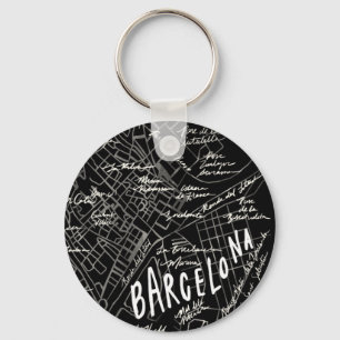 Porte-clés Porte - clé de carte de Barcelone Espagne