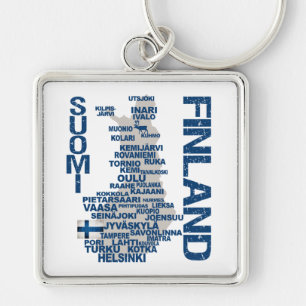 Porte-clés Porte - clé de CARTE de la FINLANDE
