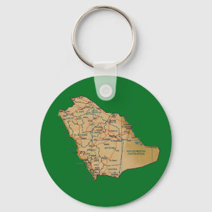 Porte-clés Porte - clé de carte de l'Arabie Saoudite
