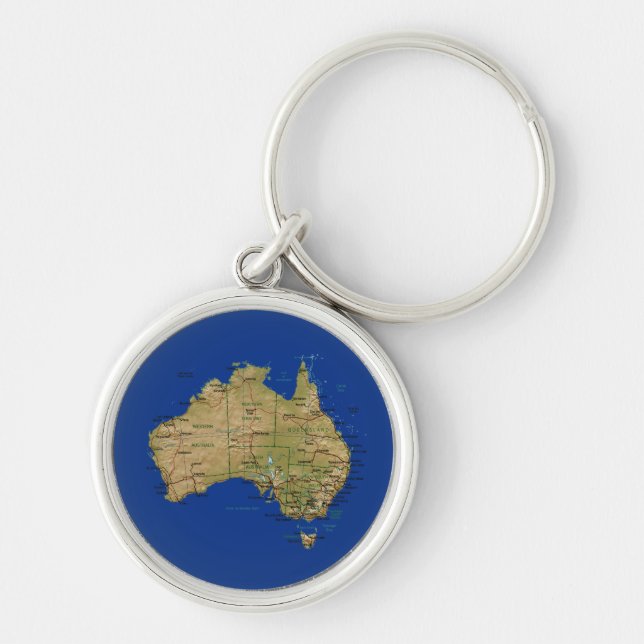 Porte-clés Porte - clé de carte de l'Australie (Devant)