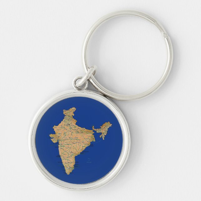 Porte-clés Porte - clé de carte de l'Inde (Devant)