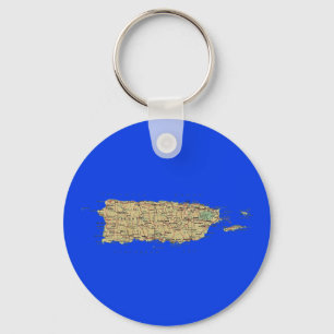 Porte-clés Porte - clé de carte de Porto Rico