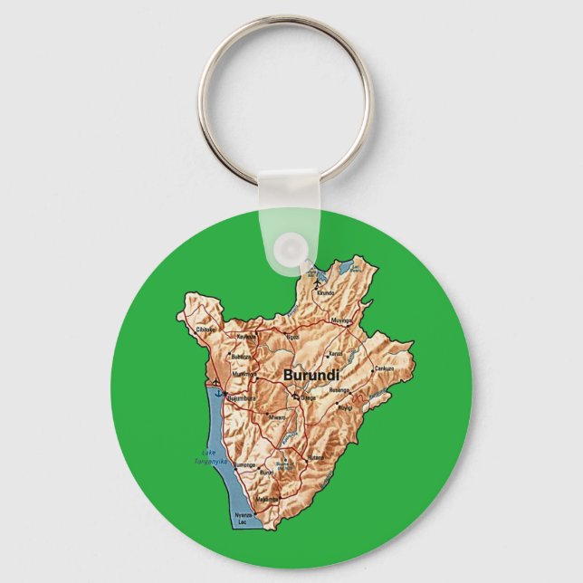 Porte-clés Porte - clé de carte du Burundi (Recto)