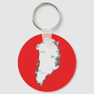 Porte-clés Porte - clé de carte du Groenland
