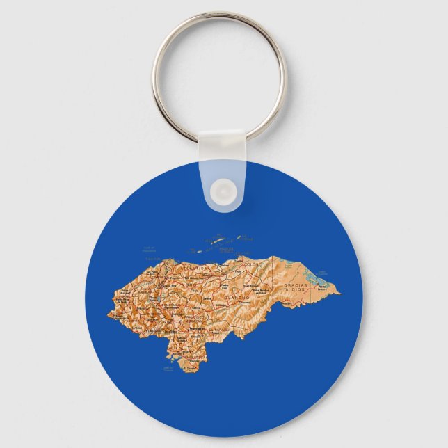 Porte-clés Porte - clé de carte du Honduras (Recto)