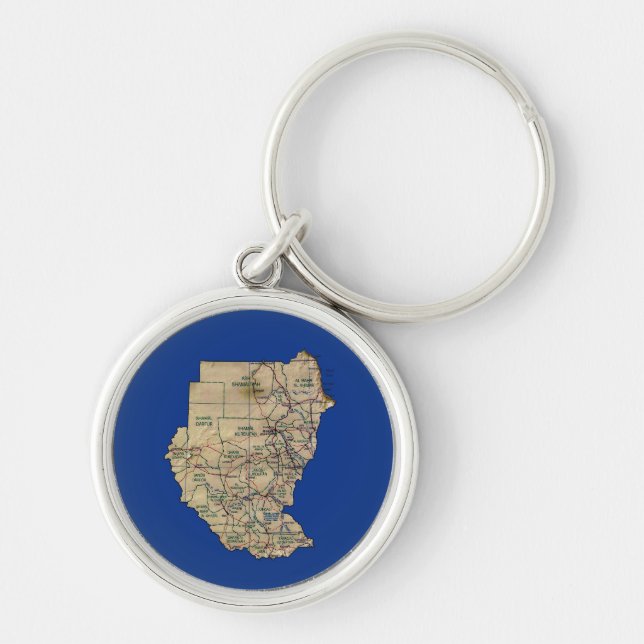 Porte-clés Porte - clé de carte du Soudan (Devant)
